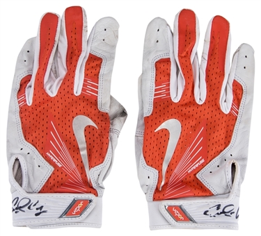 2014 Carlos Correa Game Used & Signed Nike Batting Gloves (JT Sports, Correa LOA & SGC) 